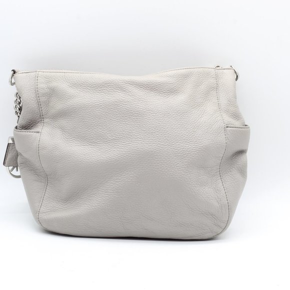 Michael Kors Chandler Large Convertible Leather Shoulder Bag in Pearl Gray - Picture 3 of 9